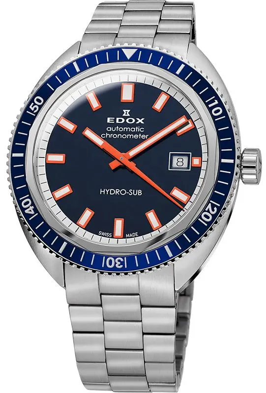 Наручные часы Edox Hydro-Sub 80128-3BUM-BUIO (Silver/Blue)