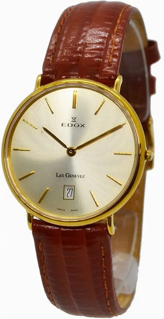 Наручные часы Edox Les Genevez 27016 37J DI (Brown/Gold)