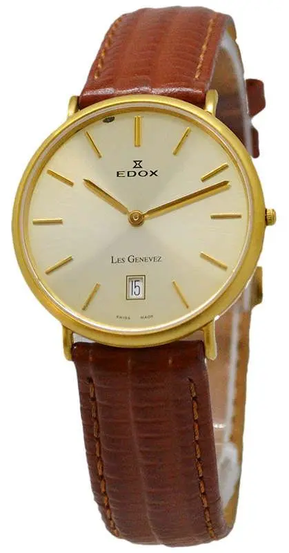 Наручные часы Edox Les Genevez 27016 37JB DI (Brown/Gold)
