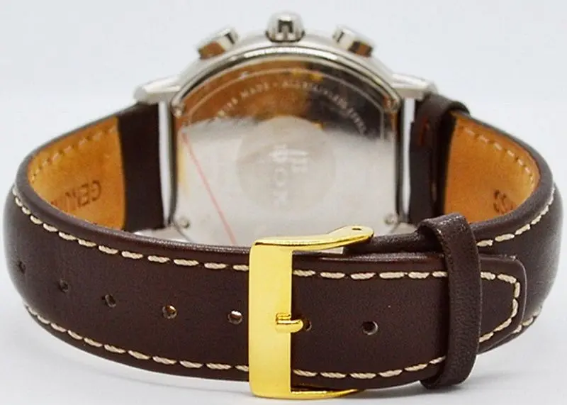 Ceas de mana Edox Les Pres 01324 357C AID2 (Brown/Silver/Yellow)