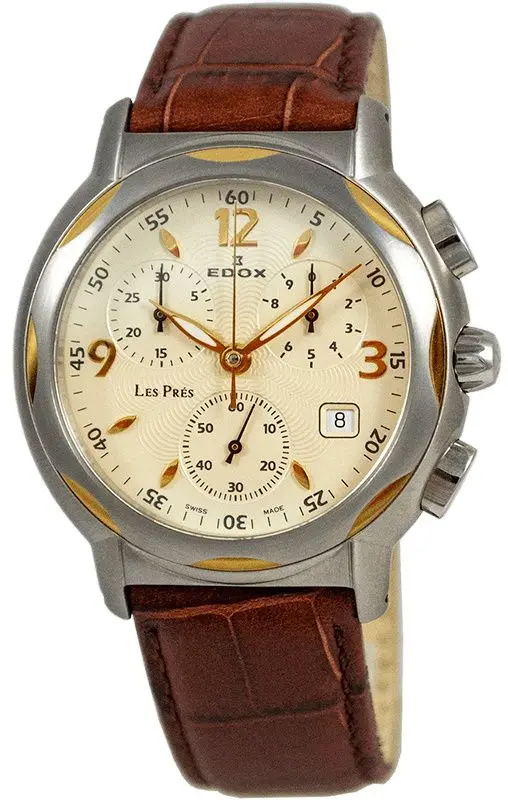 Наручные часы Edox Les Pres 01324 357C DI (Silver/Brown)