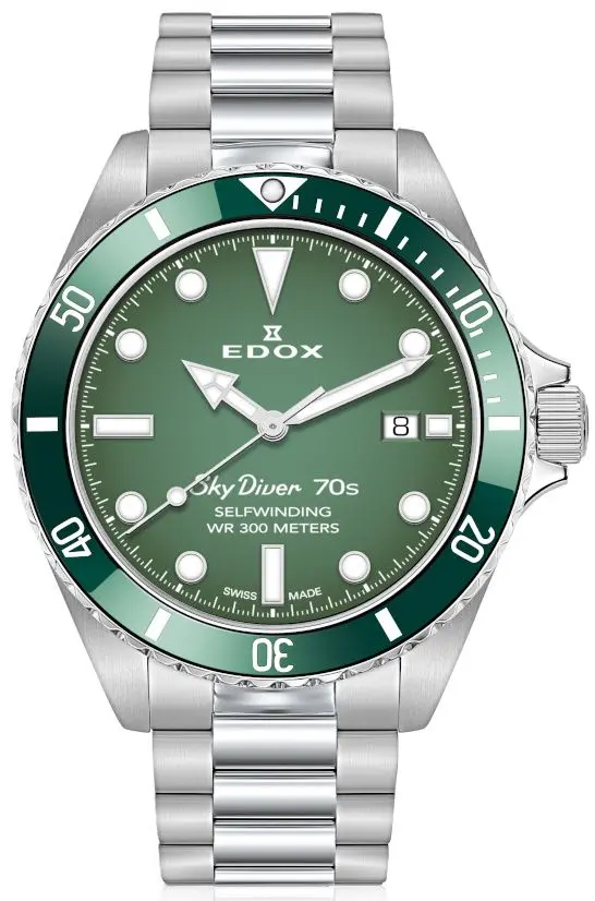 Наручные часы Edox SkyDiver 80115 3VM VDN (Green/Inox)