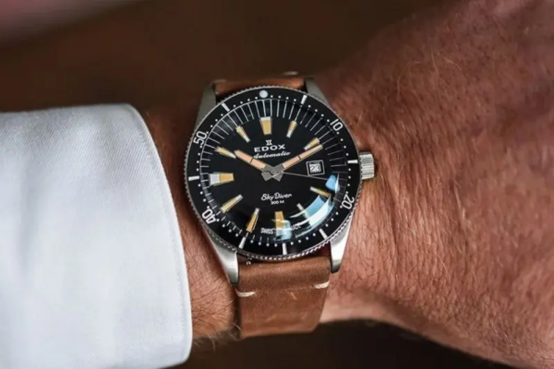 Ceas de mana Edox SkyDiver Limited Edition 80126 3N NINB (Brown/Black)