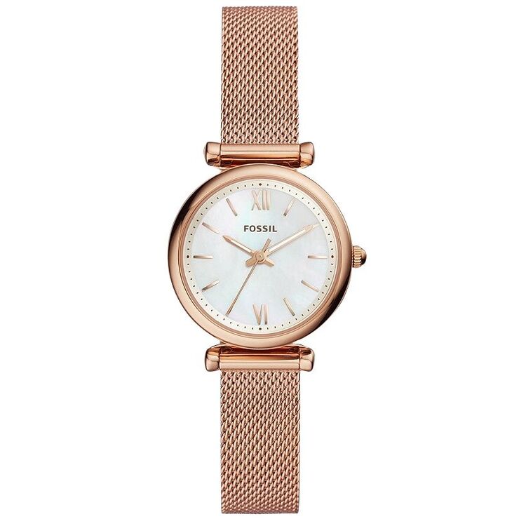 Ceas de mana Fossil Carlie ES4433 (Pearl/Rose Gold)