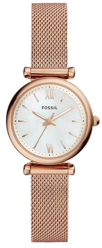 Ceas de mana Fossil Carlie ES4433 (Pearl/Rose Gold)