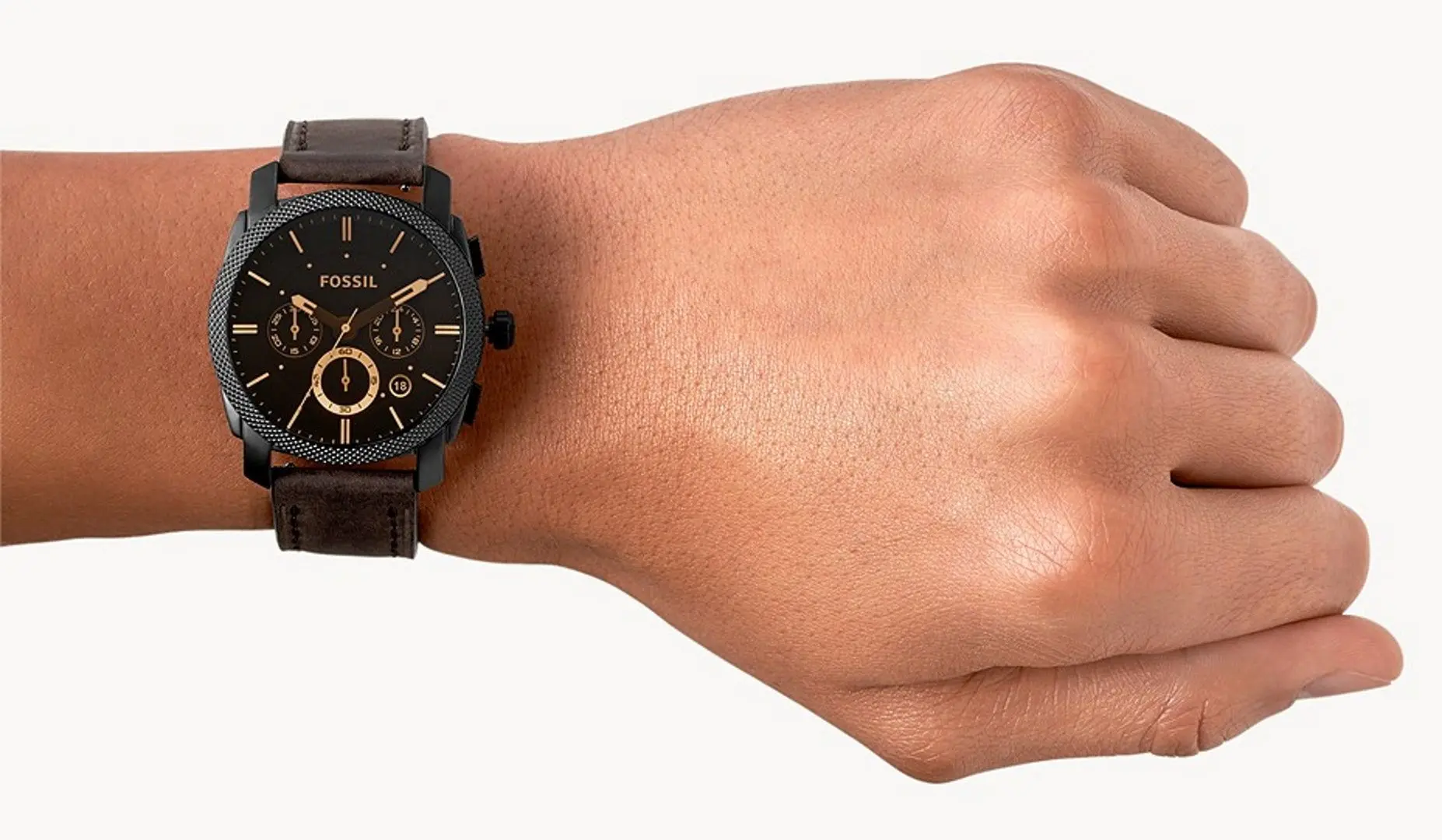 Ceas de mana Fossil Machine Mid-Size FS4656 (Brown/Black)