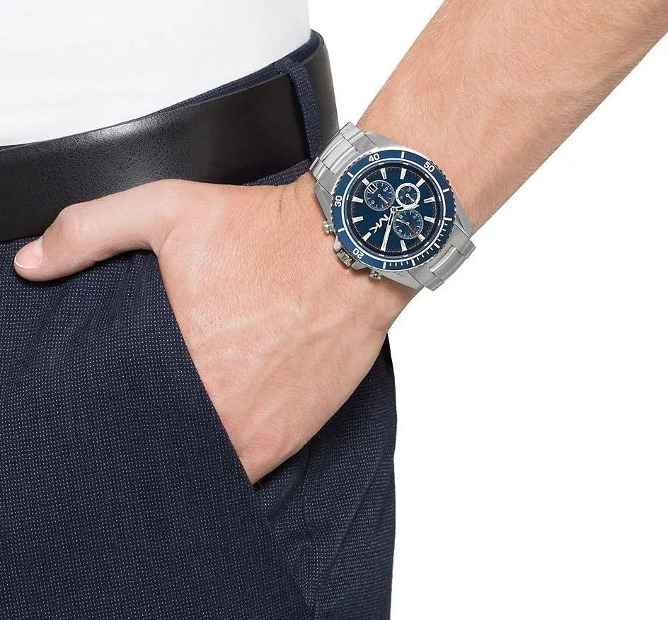 Ceas de mana Michael Kors Lansing MK8354 (Silver/Blue) - 4