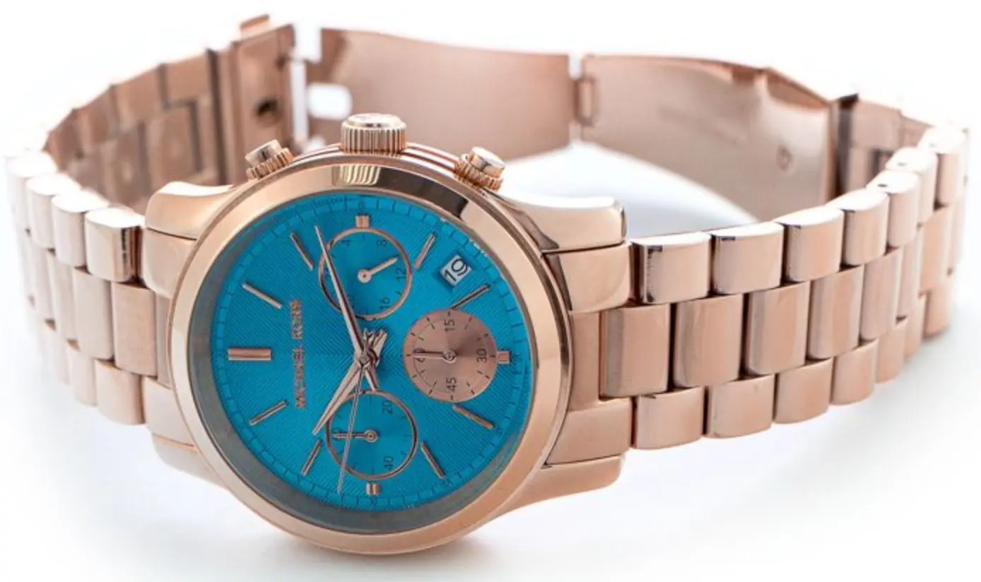 Ceas de mana Michael Kors Runway MK6164 (Gold/Blue) - 2