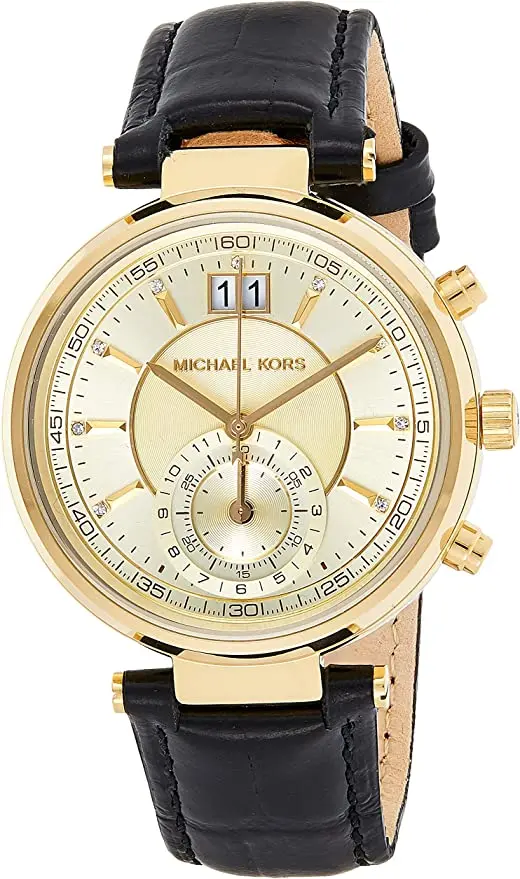 Ceas de mana Michael Kors Sawyer MK2433 (Black/Champagne) - 3