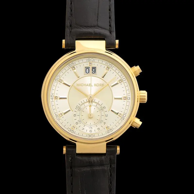 Ceas de mana Michael Kors Sawyer MK2433 (Black/Champagne) - 4