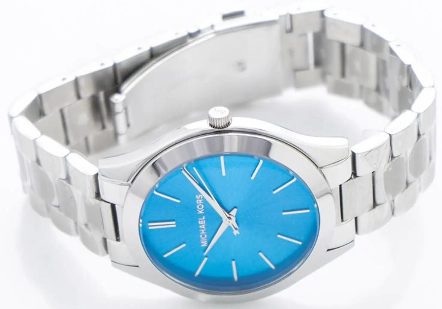 Ceas de mana Michael Kors Slim Runway MK3292 (Silver/Blue) - 3
