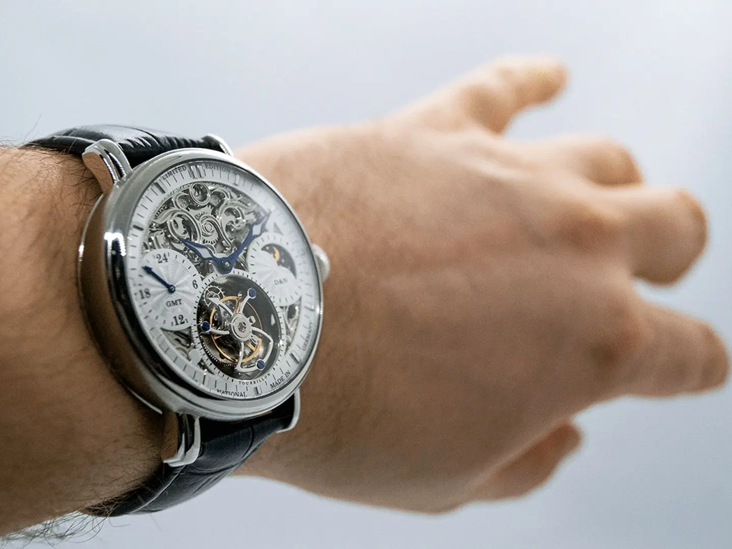 Ceas de mana Poljot International Tourbillon 3360.T04 (Black/Silver)