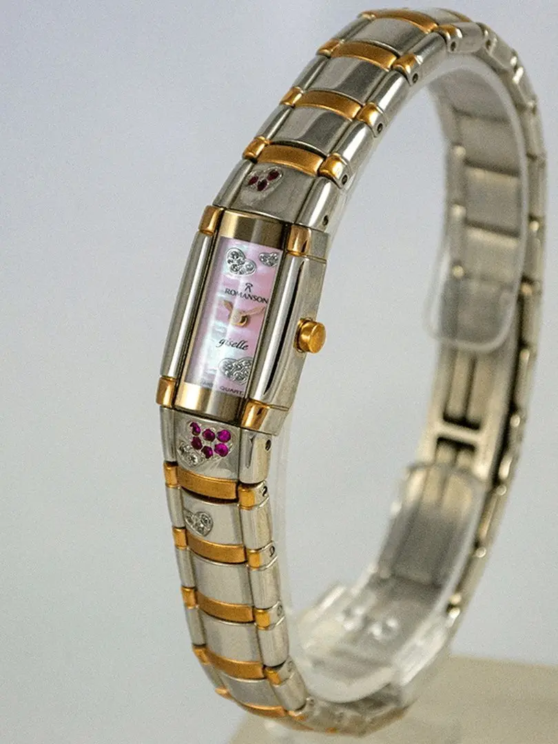 Ceas de mana Romanson Giselle RM4132QLJ WH (Gold/Silver)