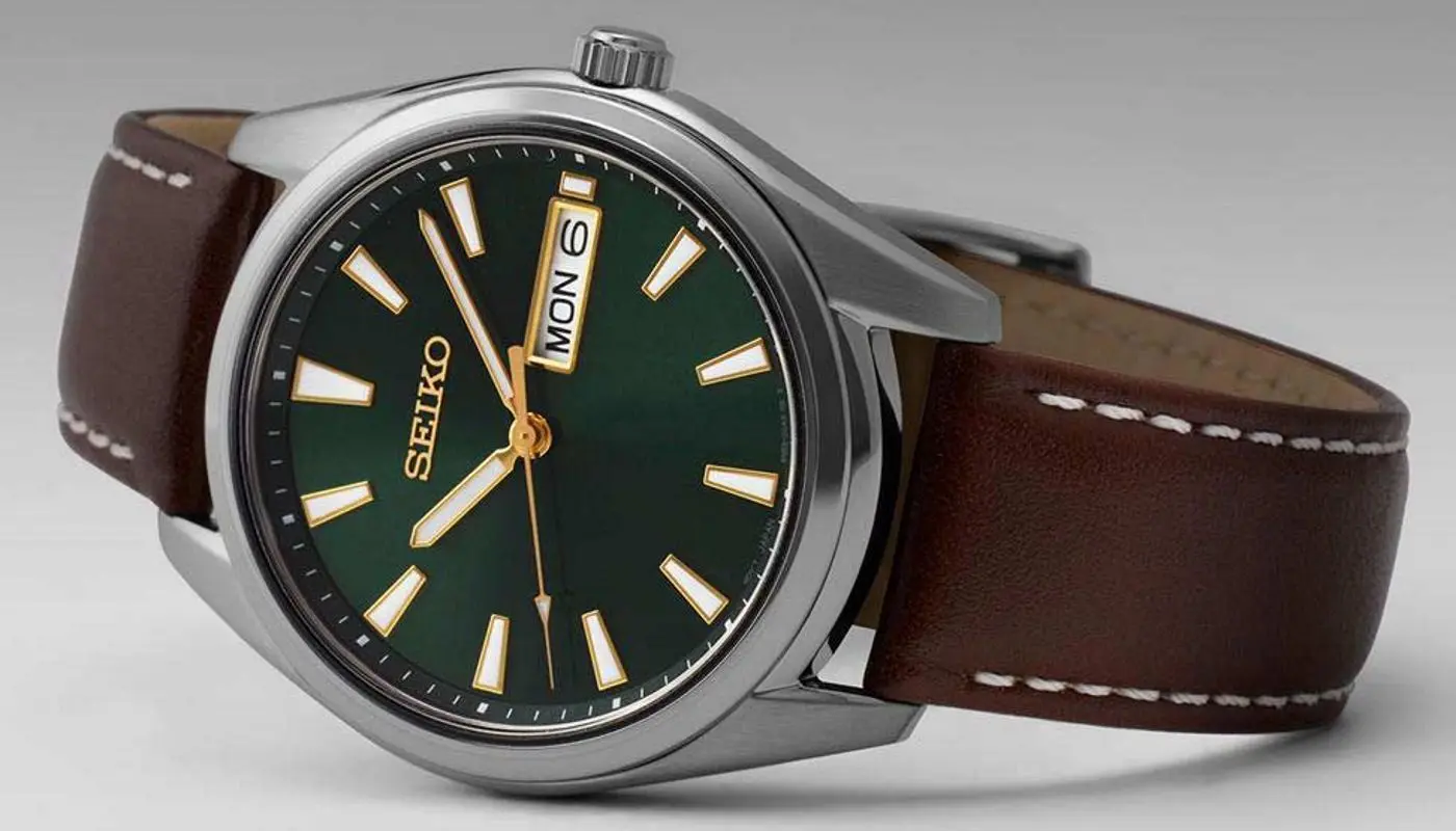 Ceas de mana Seiko SUR449P1 (Green/Brown) - 2