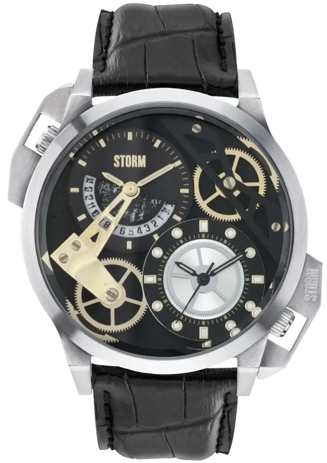 Ceas de mana Storm Dualon (Black Leather)