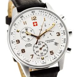 Наручные часы Swiss Military by Chrono SM34012.11 (White/Brown/Silver) Thumb