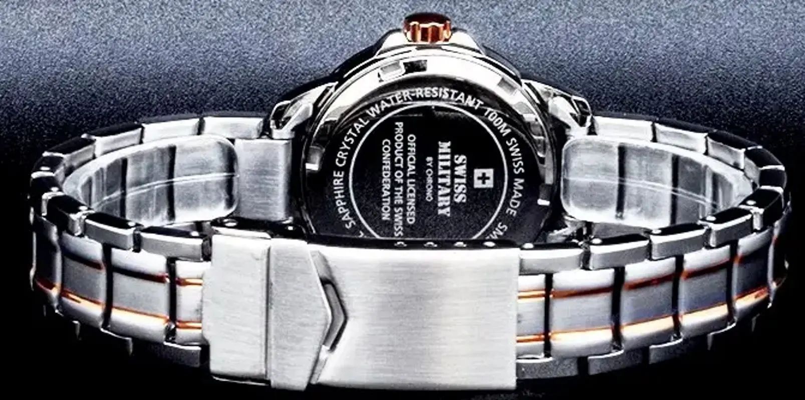 Ceas de mana Swiss Military by Chron SM34040.11 (Gray/Silver/Pink Gold)