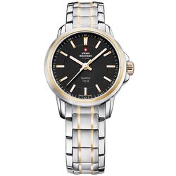 Ceas de mana Swiss Military by Chron SM34040.12 (Black/Gold/Silver)