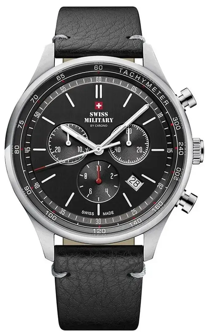Ceas de mana Swiss Military by Chrono SM34081.06 (Black/Silver)