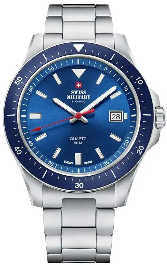 Ceas de mana Swiss Military by Chrono SM34082.02 (Silver/Blue)