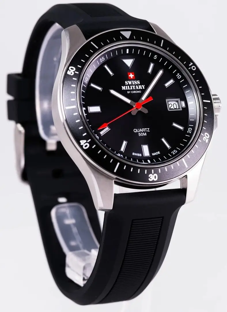 Ceas de mana Swiss Military by Chrono SM34082.07 (Black/Silver)