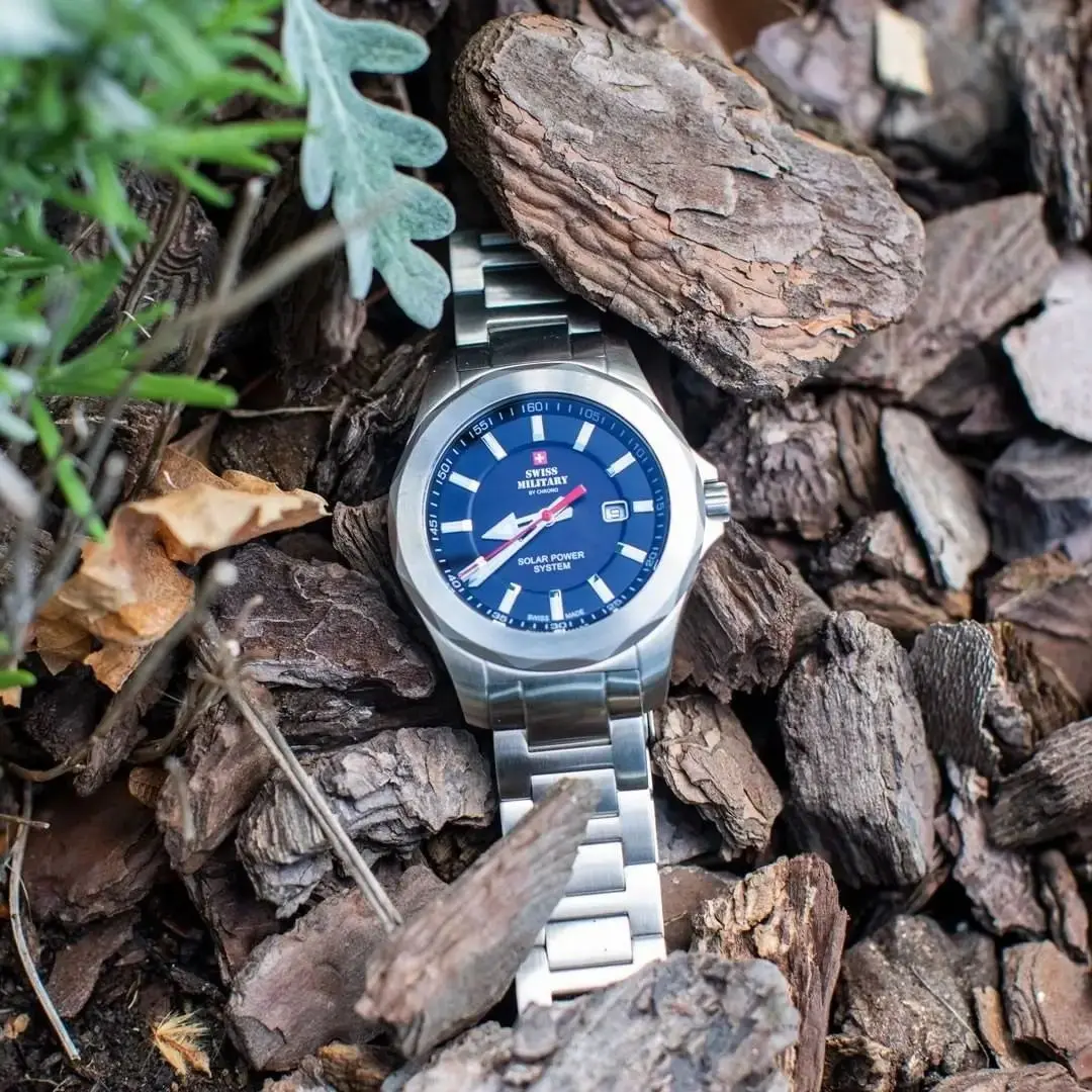 Ceas de mana Swiss Military by Chrono SMS34073.02 (Silver/Blue)