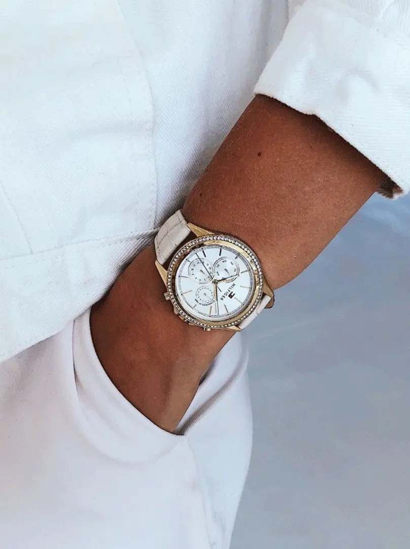 Ceas de mana Tommy Hilfiger Ari 1781982 (Beige/Gold) - 6