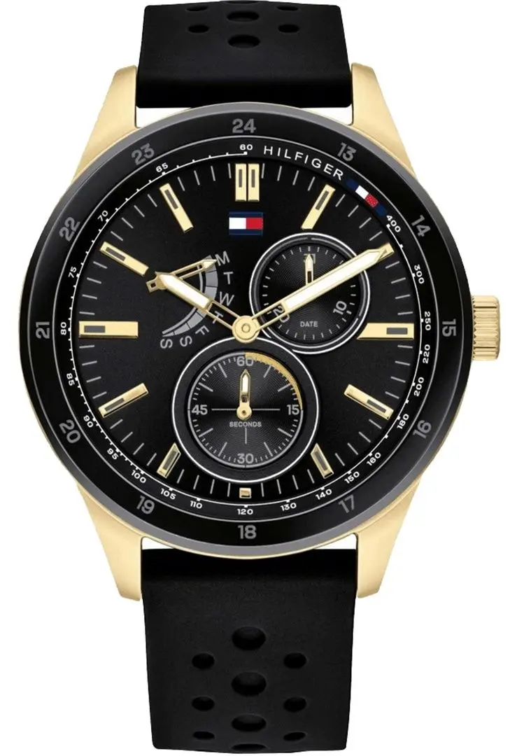Ceas de mana Tommy Hilfiger Austin 1791636 (Black/Gold)