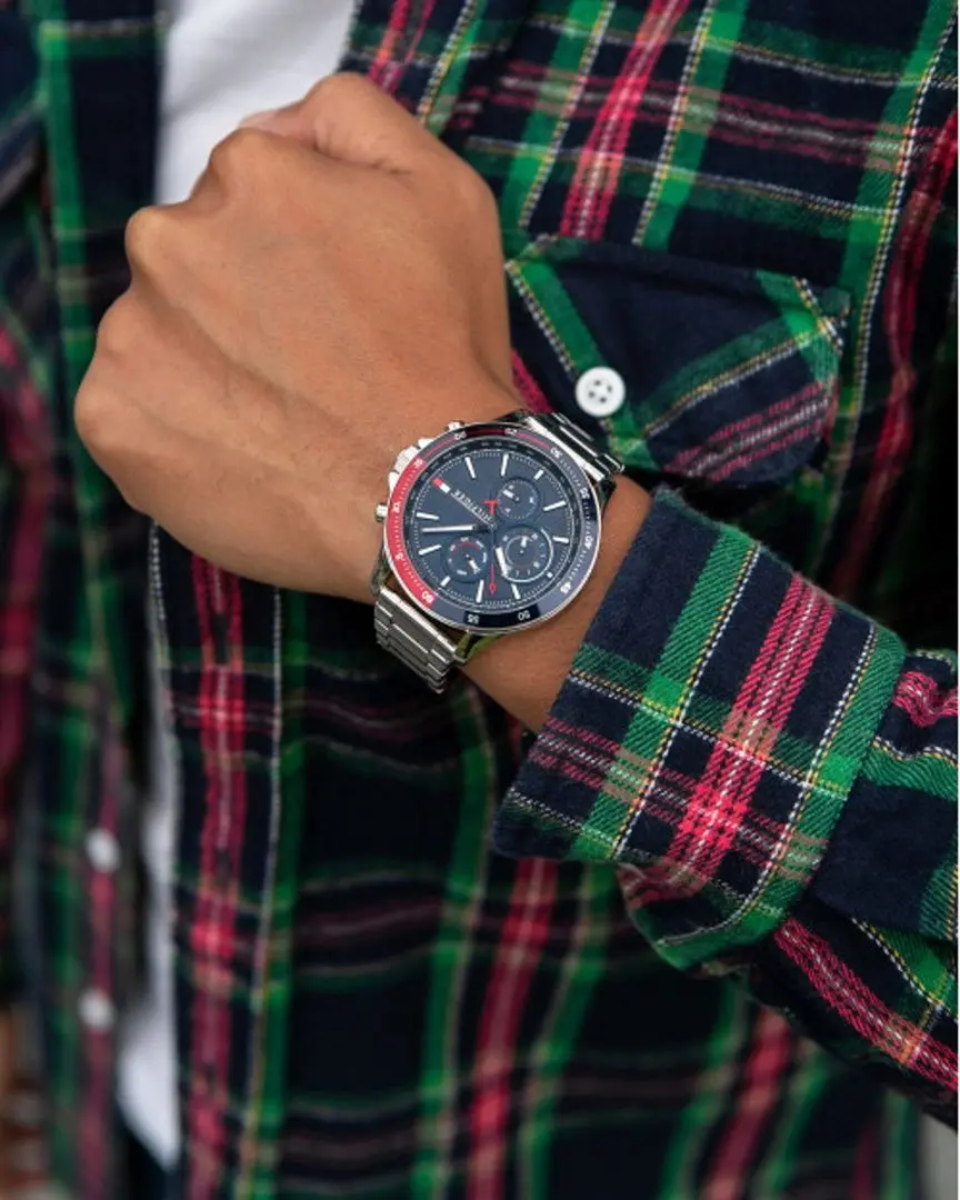 Ceas de mana Tommy Hilfiger Bank 1791718 (Silver/Blue) - 5