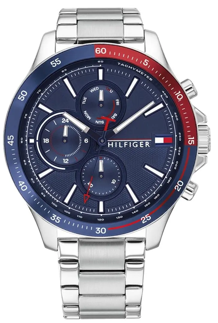Ceas de mana Tommy Hilfiger Bank 1791718 (Silver/Blue)
