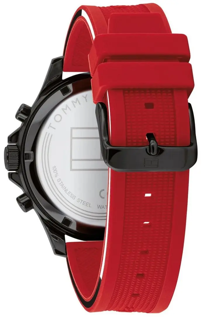 Ceas de mana Tommy Hilfiger Bank 1791722 (Red/Black) - 4