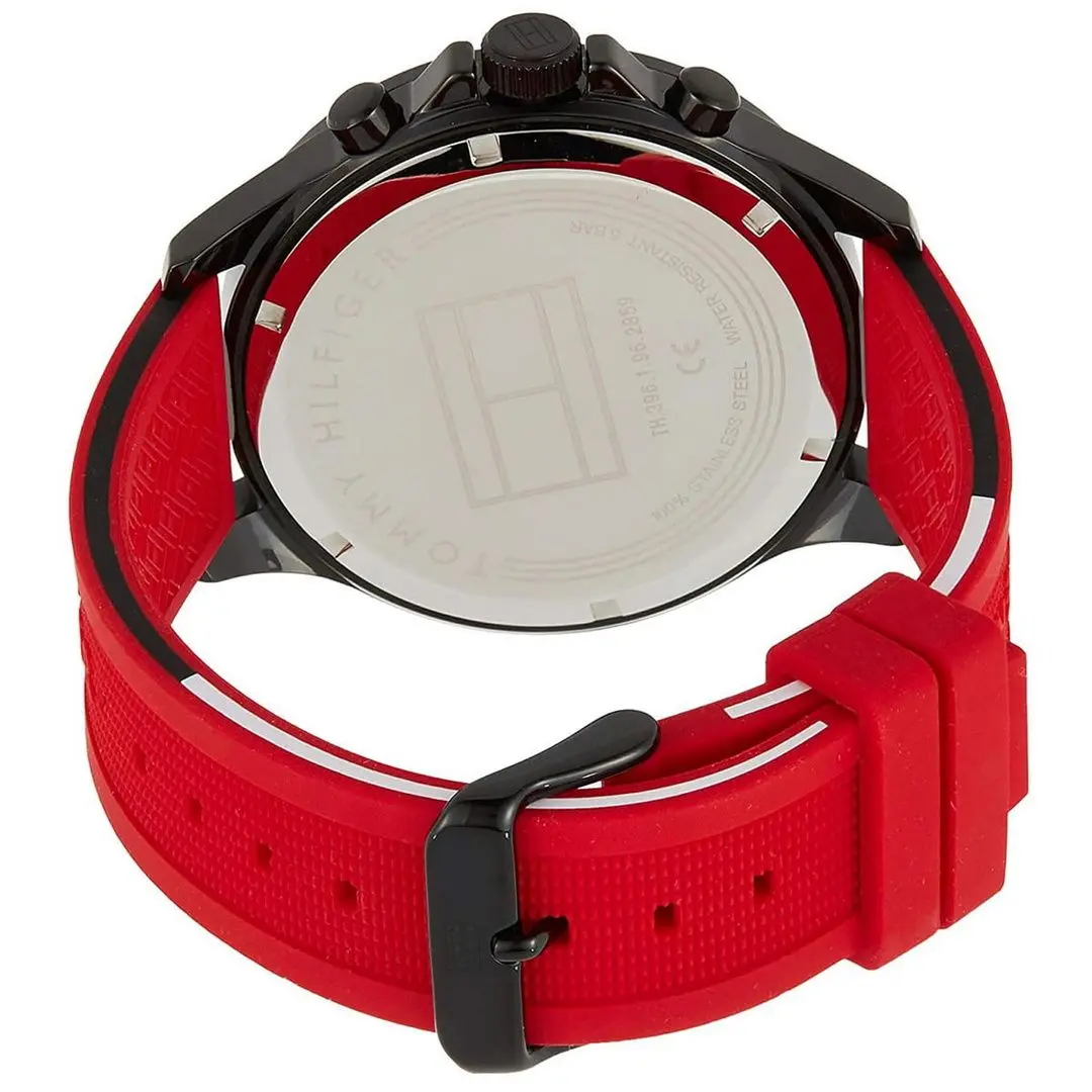 Ceas de mana Tommy Hilfiger Bank 1791722 (Red/Black) - 5