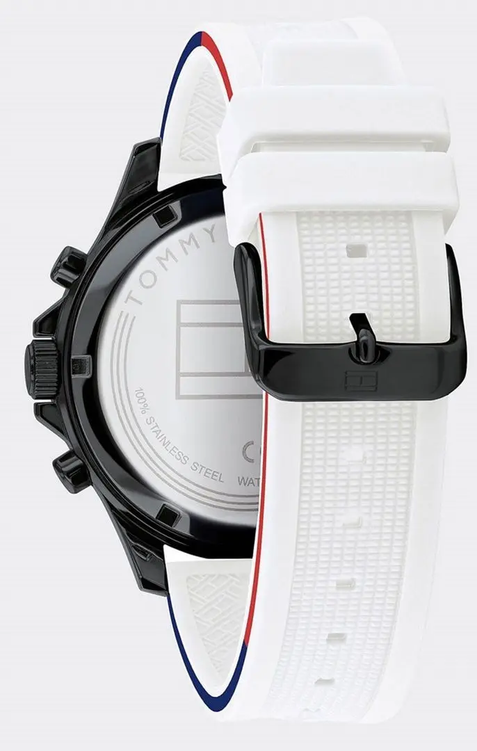 Ceas de mana Tommy Hilfiger Bank 1791723 (White/Black) - 2