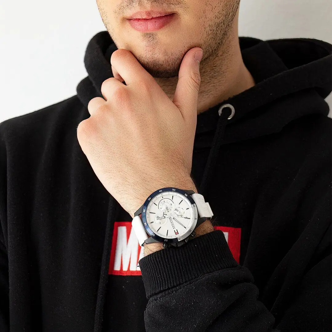 Ceas de mana Tommy Hilfiger Bank 1791723 (White/Black) - 4