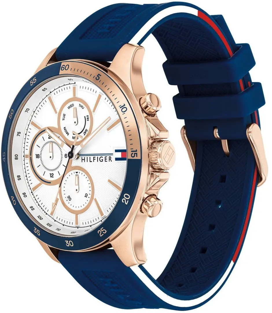 Ceas de mana Tommy Hilfiger Bank 1791778 (Blue/Rose Gold) - 2