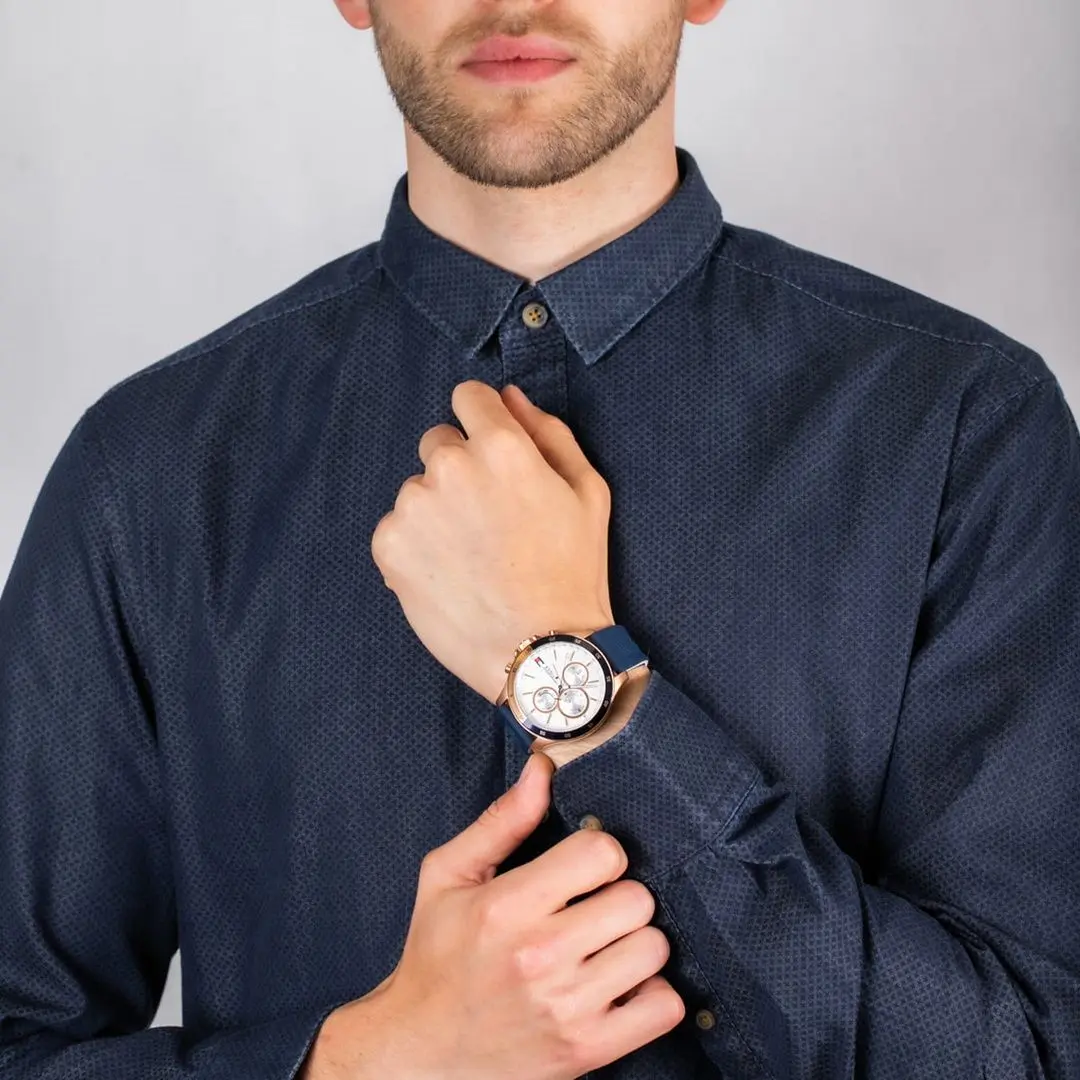 Ceas de mana Tommy Hilfiger Bank 1791778 (Blue/Rose Gold) - 11