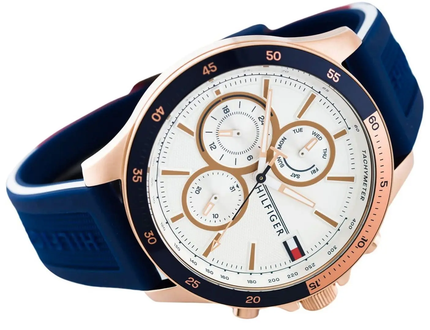 Ceas de mana Tommy Hilfiger Bank 1791778 (Blue/Rose Gold) - 3