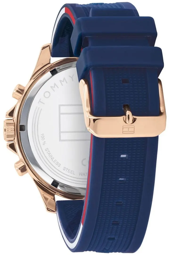 Ceas de mana Tommy Hilfiger Bank 1791778 (Blue/Rose Gold) - 4