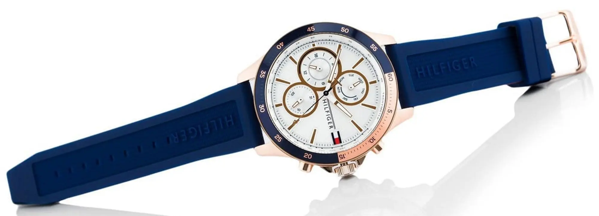 Ceas de mana Tommy Hilfiger Bank 1791778 (Blue/Rose Gold) - 7