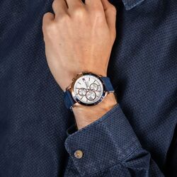 Ceas de mana Tommy Hilfiger Bank 1791778 (Blue/Rose Gold) Thumb