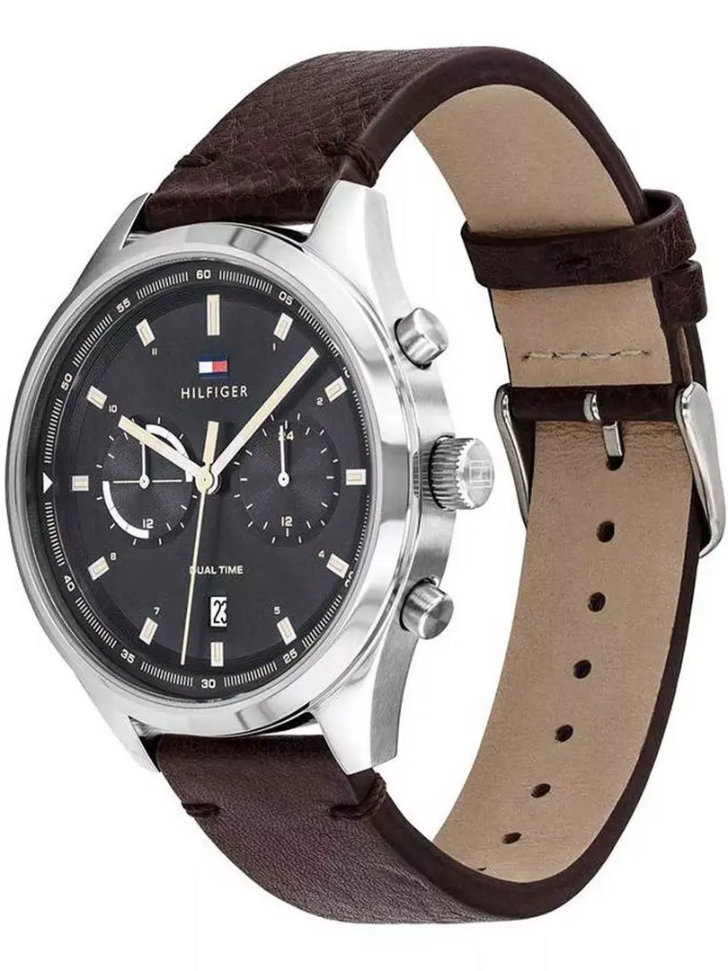 Ceas de mana Tommy Hilfiger Bennett 1791729 (Dark Brown/Silver) - 2