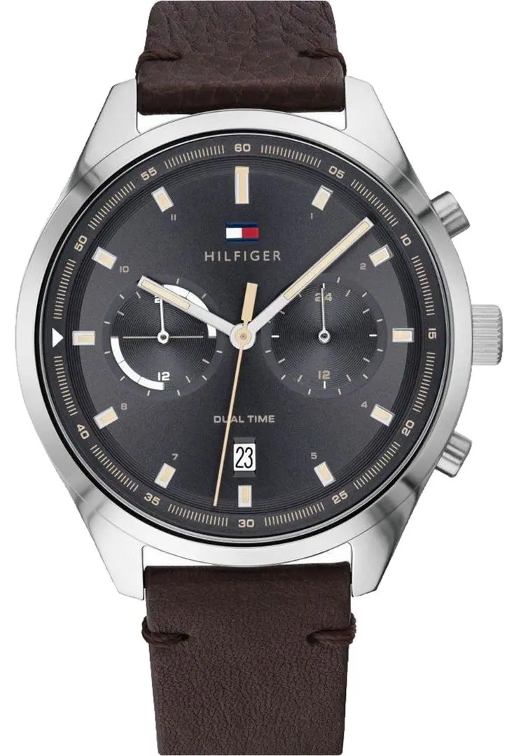 Ceas de mana Tommy Hilfiger Bennett 1791729 (Dark Brown/Silver)
