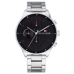 Ceas de mana Tommy Hilfiger Chase 1791485 (Silver/Black)