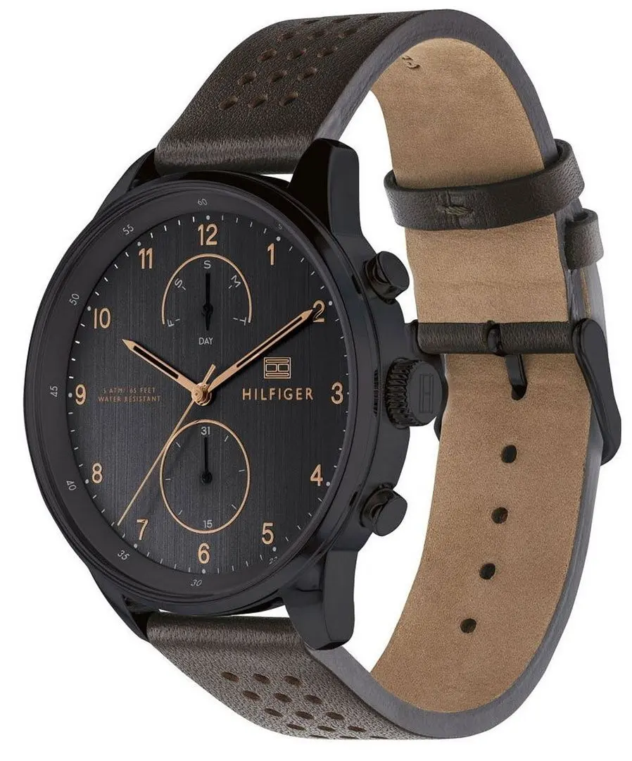 Ceas de mana Tommy Hilfiger Chase 1791577 (Dark Brown/Black) - 2