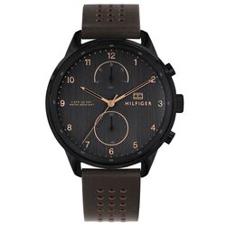 Ceas de mana Tommy Hilfiger Chase 1791577 (Dark Brown/Black)