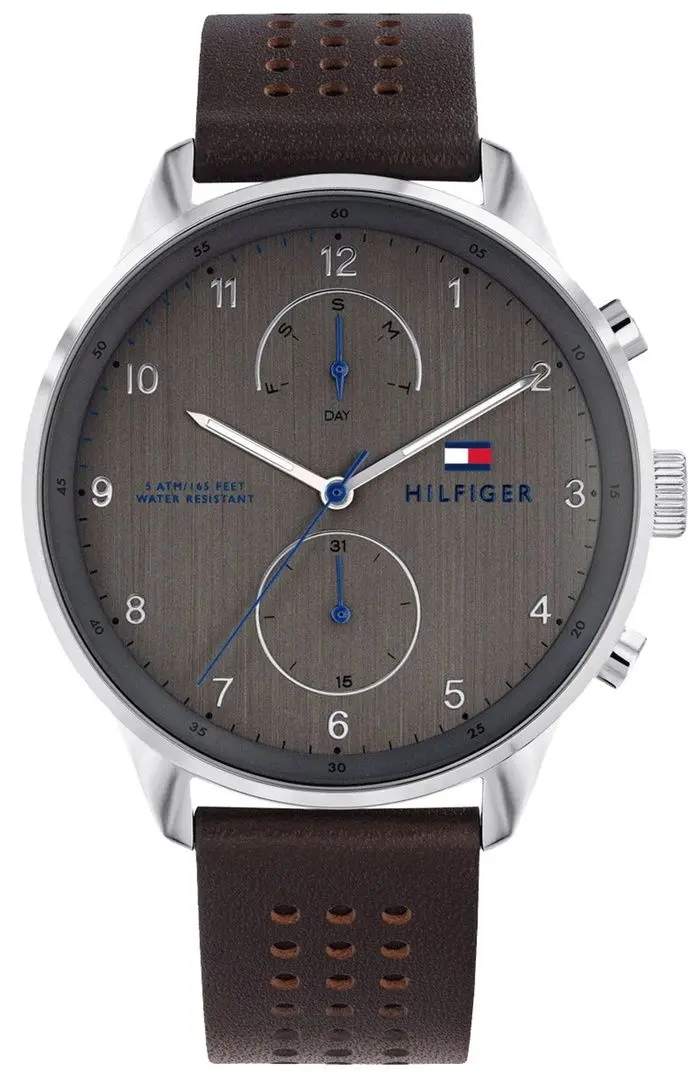 Ceas de mana Tommy Hilfiger Chase 1791579 (Brown/Silver)