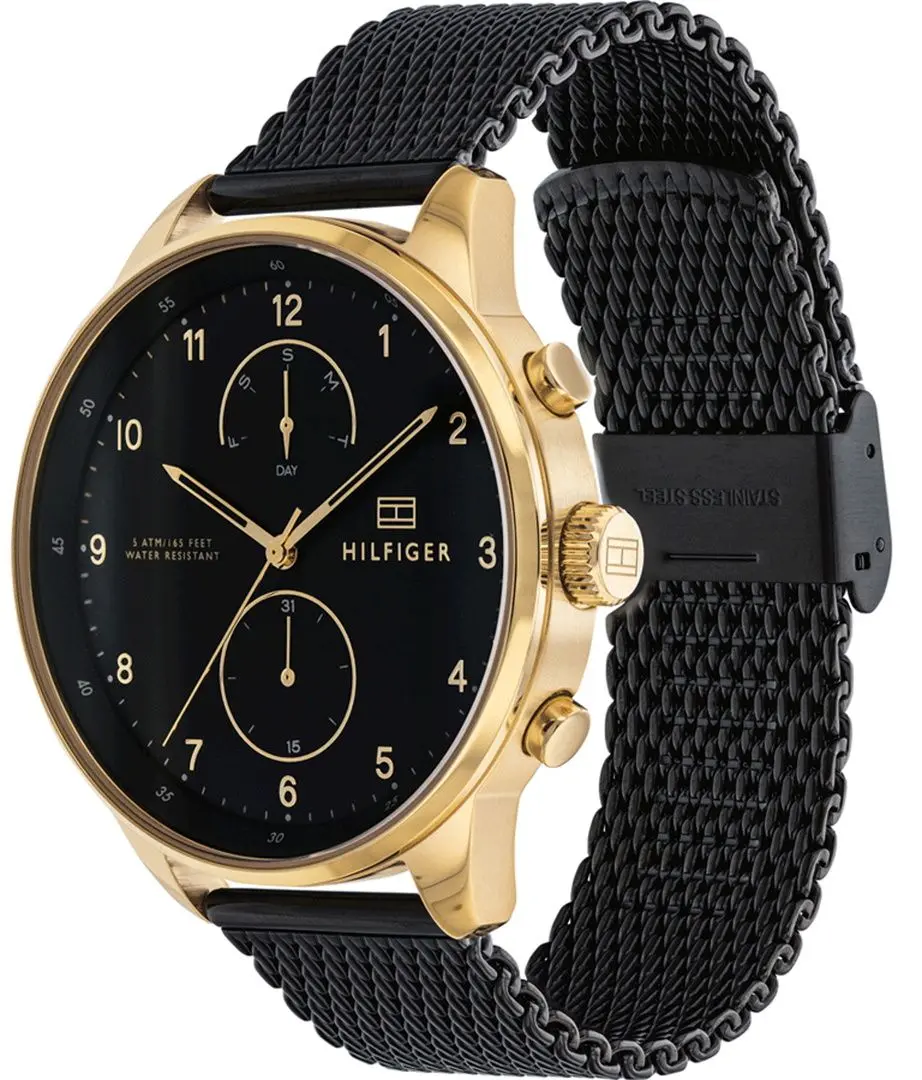 Ceas de mana Tommy Hilfiger Chase 1791580 (Black/Gold) - 2