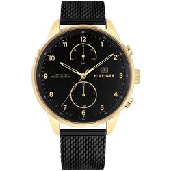 Ceas de mana Tommy Hilfiger Chase 1791580 (Black/Gold)