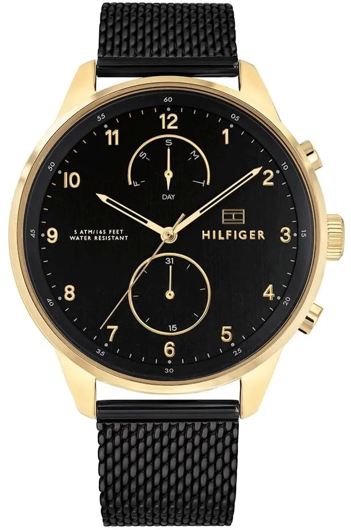 Ceas de mana Tommy Hilfiger Chase 1791580 (Black/Gold)