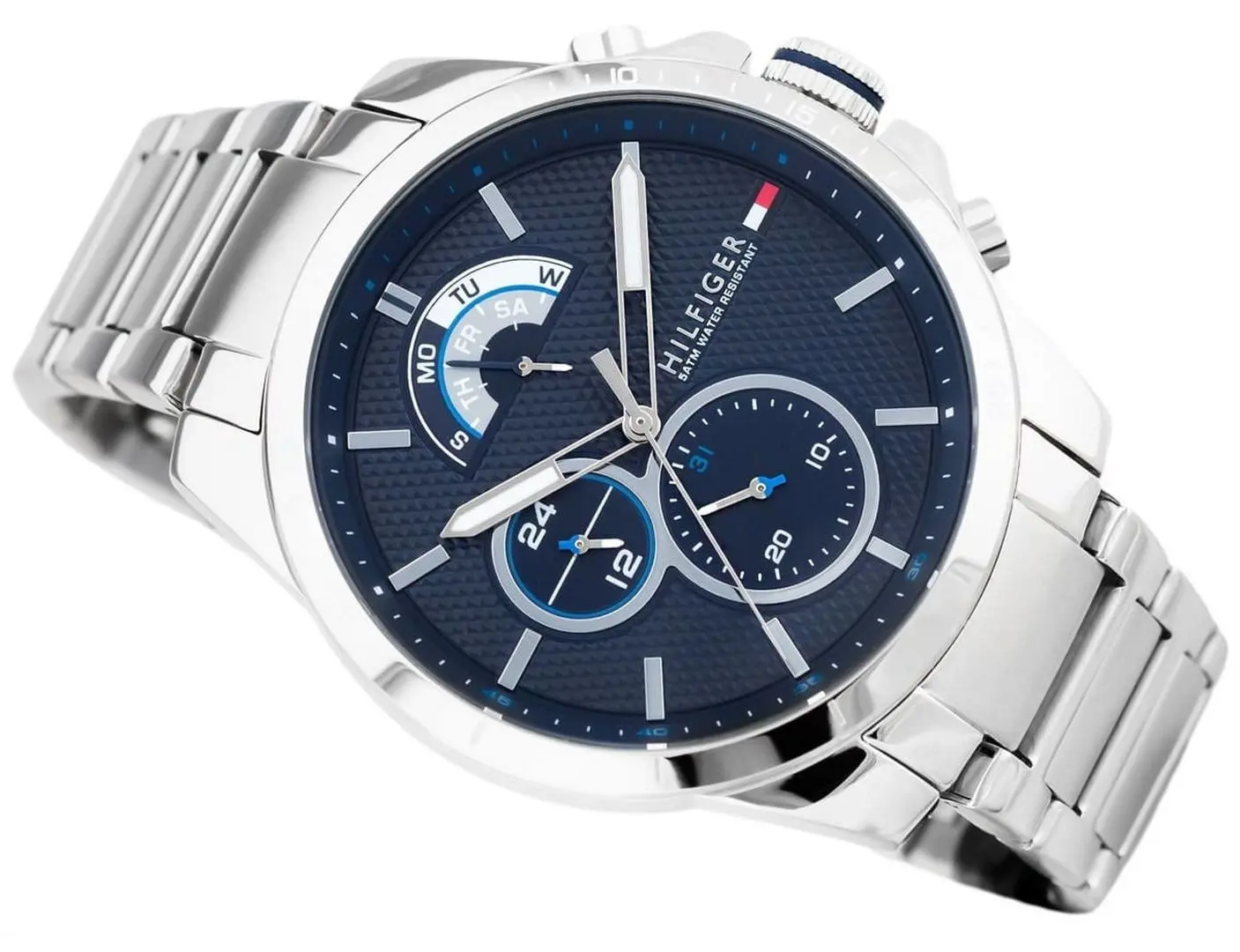 Наручные часы Tommy Hilfiger Decker 1791348 (Silver/Blue) - 3